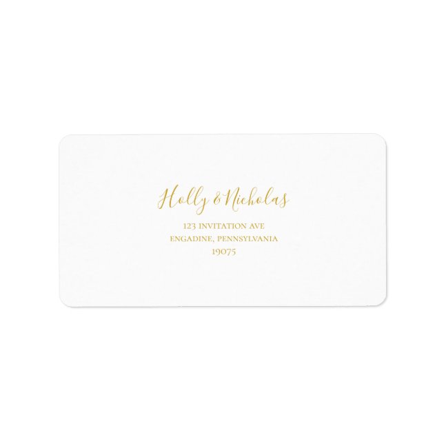 Simple Elegant Christmas Wedding RSVP Address Label (Front)
