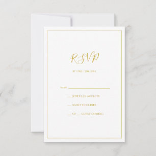 Simple Elegant Christmas   White RSVP Card