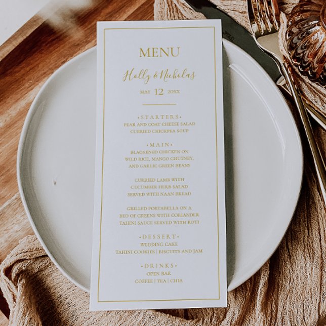Simple Elegant Christmas | White Wedding Dinner Menu (Creator Uploaded)