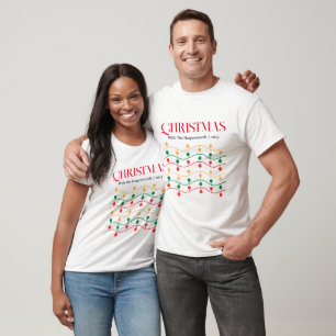Simple Elegant Christmas With Family Personalise T-Shirt