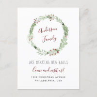 Simple Elegant Christmas Wreath Calligraphy Moving