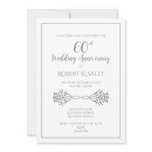 Simple Elegant Classic 60th Anniversary Party