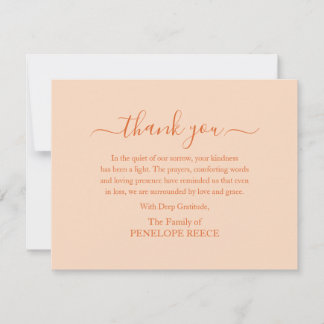Simple Elegant Classic Memorial Bereavement Grief Card