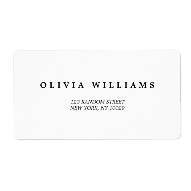 Simple Elegant | Classic Wedding Address Label (Front)