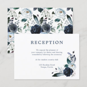 Simple Elegant   Classic Wedding Reception Card