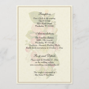 Simple Elegant Classic Wedding Reception Enclosure Invitation