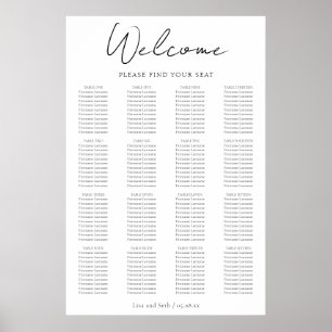 Simple Elegant Classic Wedding Seating Chart