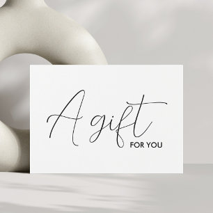Simple Elegant Clean Black White Gift Certificate