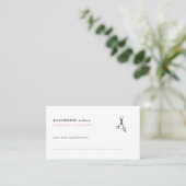 Simple Elegant Clean Hair Stylist Appointment Card (Standing Front)