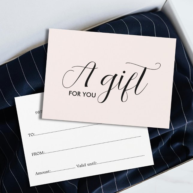 Simple Elegant Clean Light Pastel Gift Certificate (Creator Uploaded)