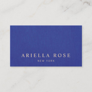 Simple Elegant Cobalt Blue Professional Business Card