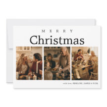 Simple Elegant Collage Christmas Holiday Card