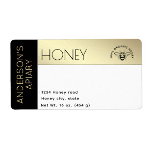 Simple elegant colour block typography honey