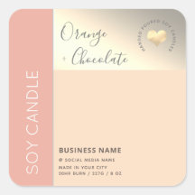 Simple elegant colour block typography soy candle