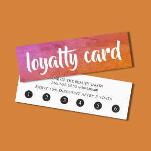 Simple Elegant Colourful White Texture Pastel Loyalty Card