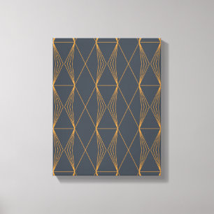 Simple, elegant, cool, trendy line graphic pattern canvas print