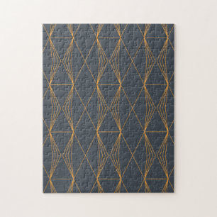 Simple, elegant, cool, trendy line graphic pattern jigsaw puzzle