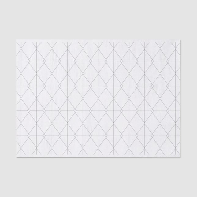 Simple, elegant, cool, trendy line graphic pattern tissue paper (Front)