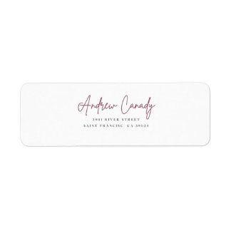 Simple elegant couple return address label