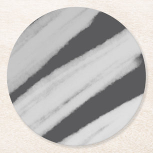 Simple elegant custom add your name marble   stone round paper coaster