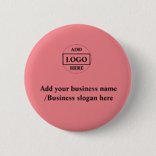 Simple elegant custom logo here company 6 cm round badge