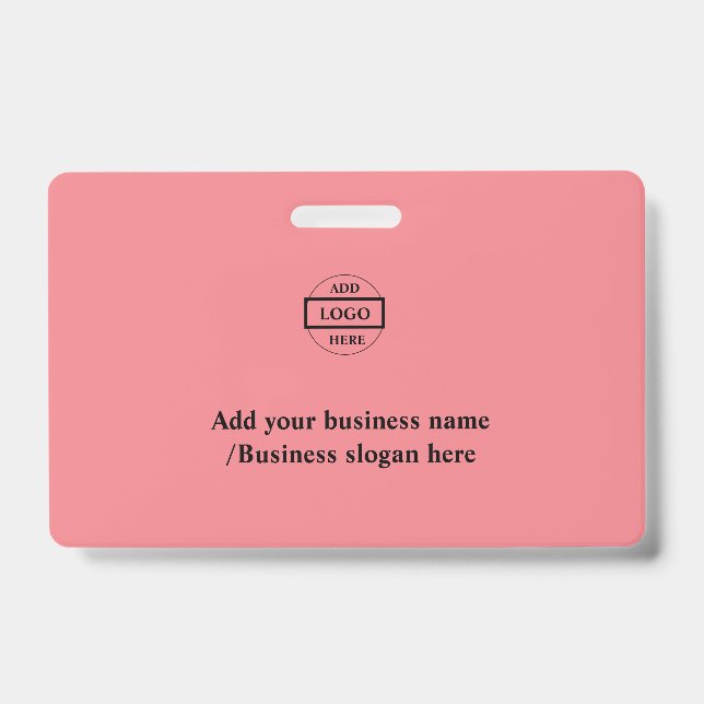 Simple elegant custom logo here company    badge ID badge (Front)