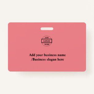 Simple elegant custom logo here company    badge ID badge