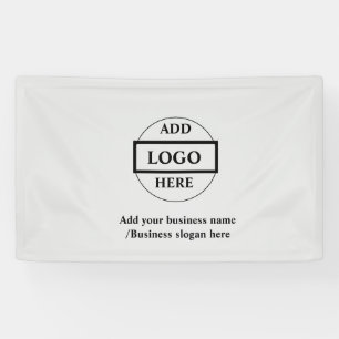 Simple elegant custom logo here company  banner