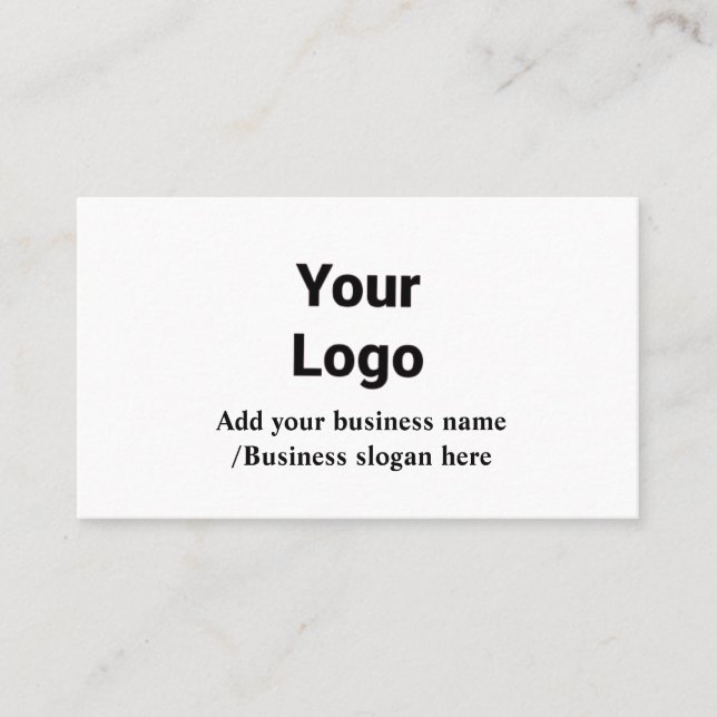 Simple elegant custom logo here company    busines business card (Front)
