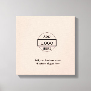 Simple elegant custom logo here company    canvas print