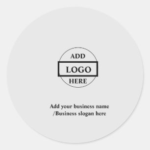 Simple elegant custom logo here company   classic round sticker