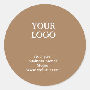Simple elegant custom logo here company           classic round sticker