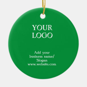 Simple elegant custom logo here company easter gre ceramic tree decoration