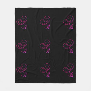 Simple elegant custom logo here company f fleece blanket