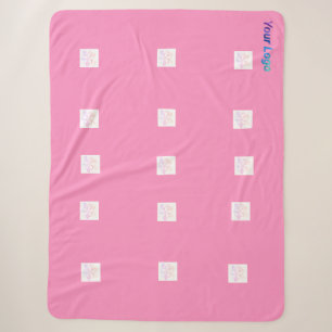 Simple elegant custom logo here company fleec sherpa blanket