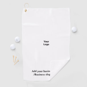 Simple elegant custom logo here company golf tow golf towel
