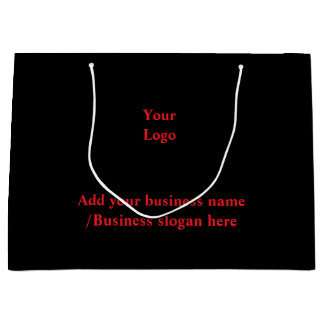 Simple elegant custom logo here company large gift bag