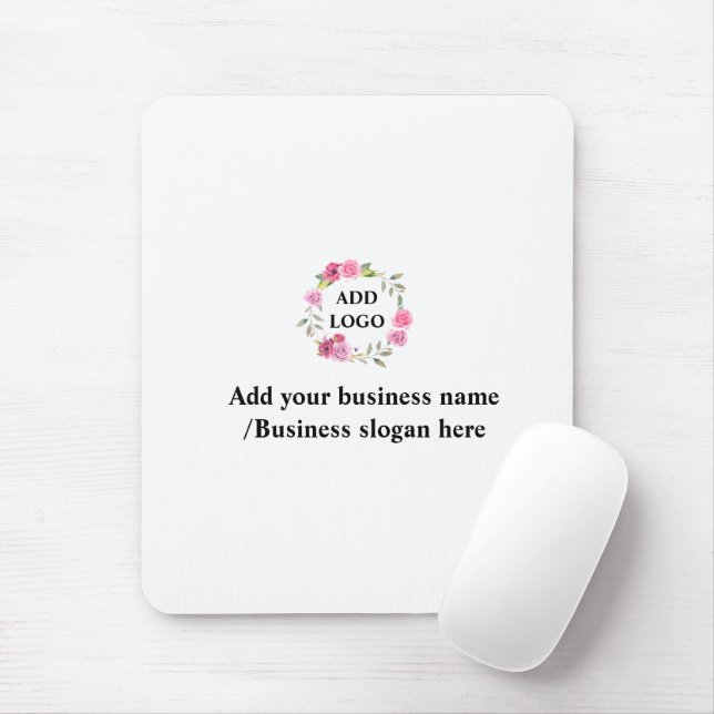 Simple elegant custom logo here company     mouse mat (With Mouse)