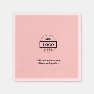 Simple elegant custom logo here company   napkin