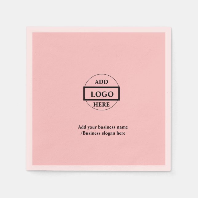 Simple elegant custom logo here company   napkin (Front)