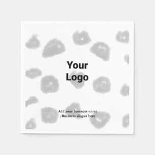Simple elegant custom logo here company napkins