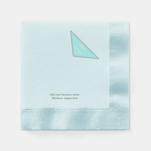 Simple elegant custom logo here company napkins (Front)