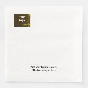 Simple elegant custom logo here company napkins