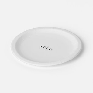 Simple elegant custom logo here company      paper plate