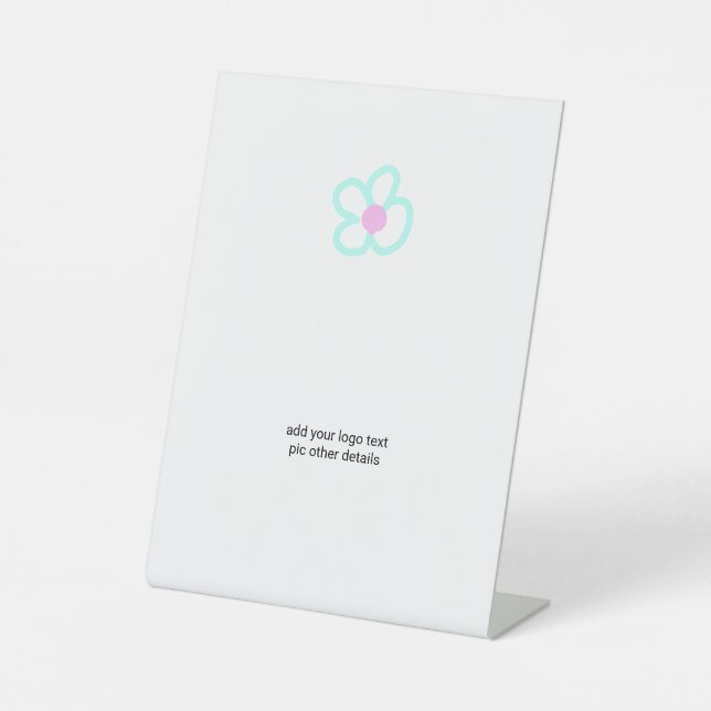 Simple elegant custom logo here company       pedestal sign (Front)