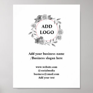 Simple elegant custom logo here company poster