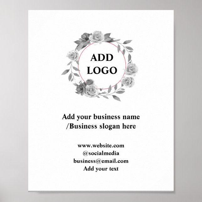 Simple elegant custom logo here company   poster (Front)