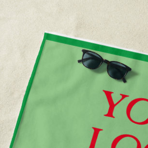 Simple elegant custom logo here company t beach towel