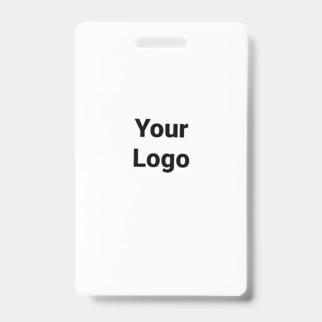 Simple elegant custom logo here company  throw pil ID badge (Front)