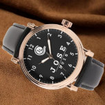 Simple elegant  custom name Monogram  Black Watch<br><div class="desc">Timeless Retro Monogram Black Watch Elevate your style with this Retro Monogram Black Watch, a perfect blend of sophistication and personalization. Designed for those who appreciate elegance and individuality, this watch makes an ideal customizable gift for any occasion. Key Features: Personalized Monogram Design: Add your name or initials for a...</div>